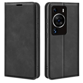 Луксозен кожен калъф тефтер Wallet FLEXI и стойка за Huawei P60 Art MNA-AL00 черен 